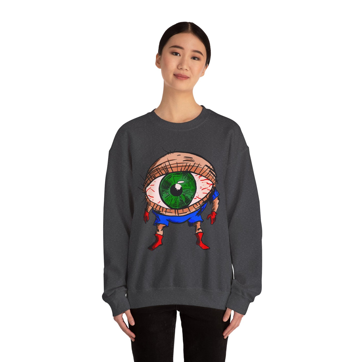 Terrif-EYE-ing Unique Cartoon Eye Sweatshirt - Unisex Heavy Blend™