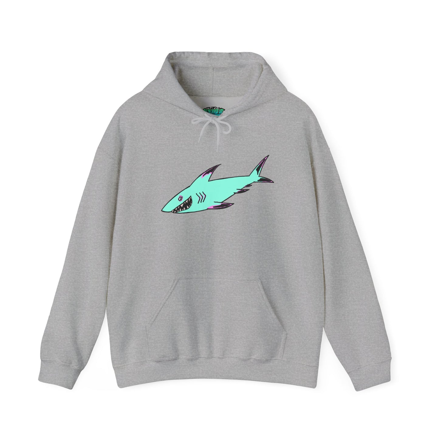 Shark Graphic Unisex Hoodie, Fun Casual Wear, Beach Lover's Gift, Relaxing Lounge Sweatshirt, Unique Gift for Any Occasion