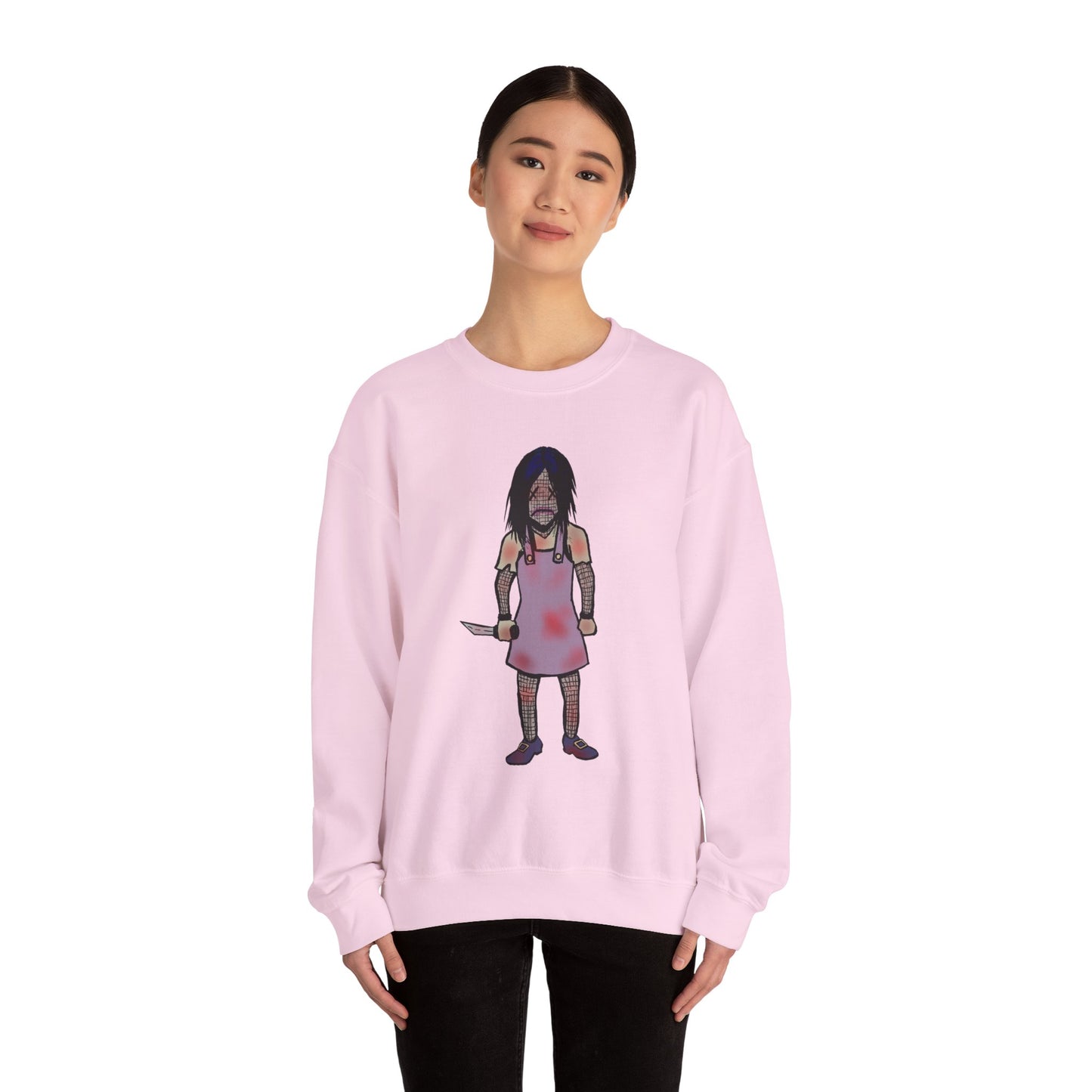 Evil Doll Edgy Graphic Sweatshirt for Unique Style