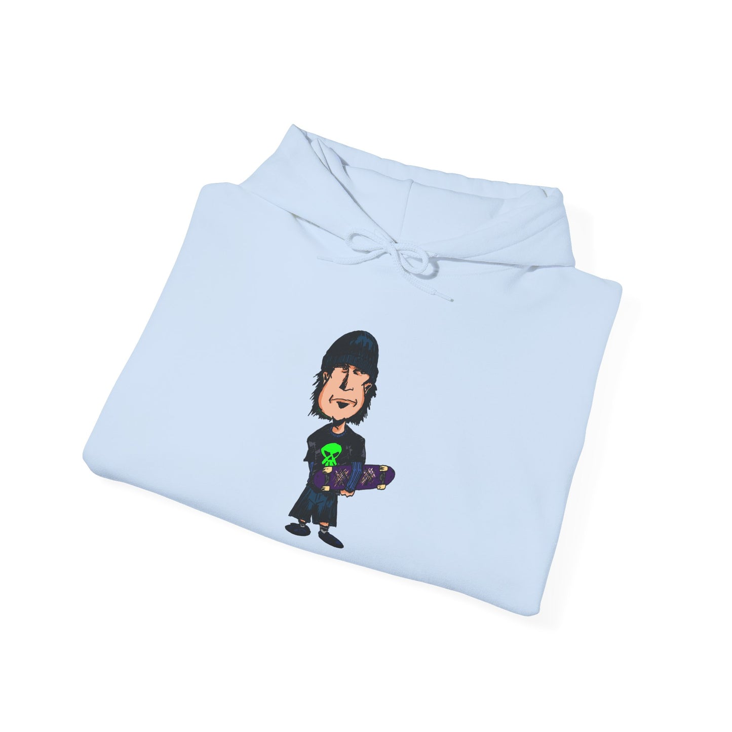 Rude Skater Dude Cartoon Hoodie – Skate Punk Sweatshirt