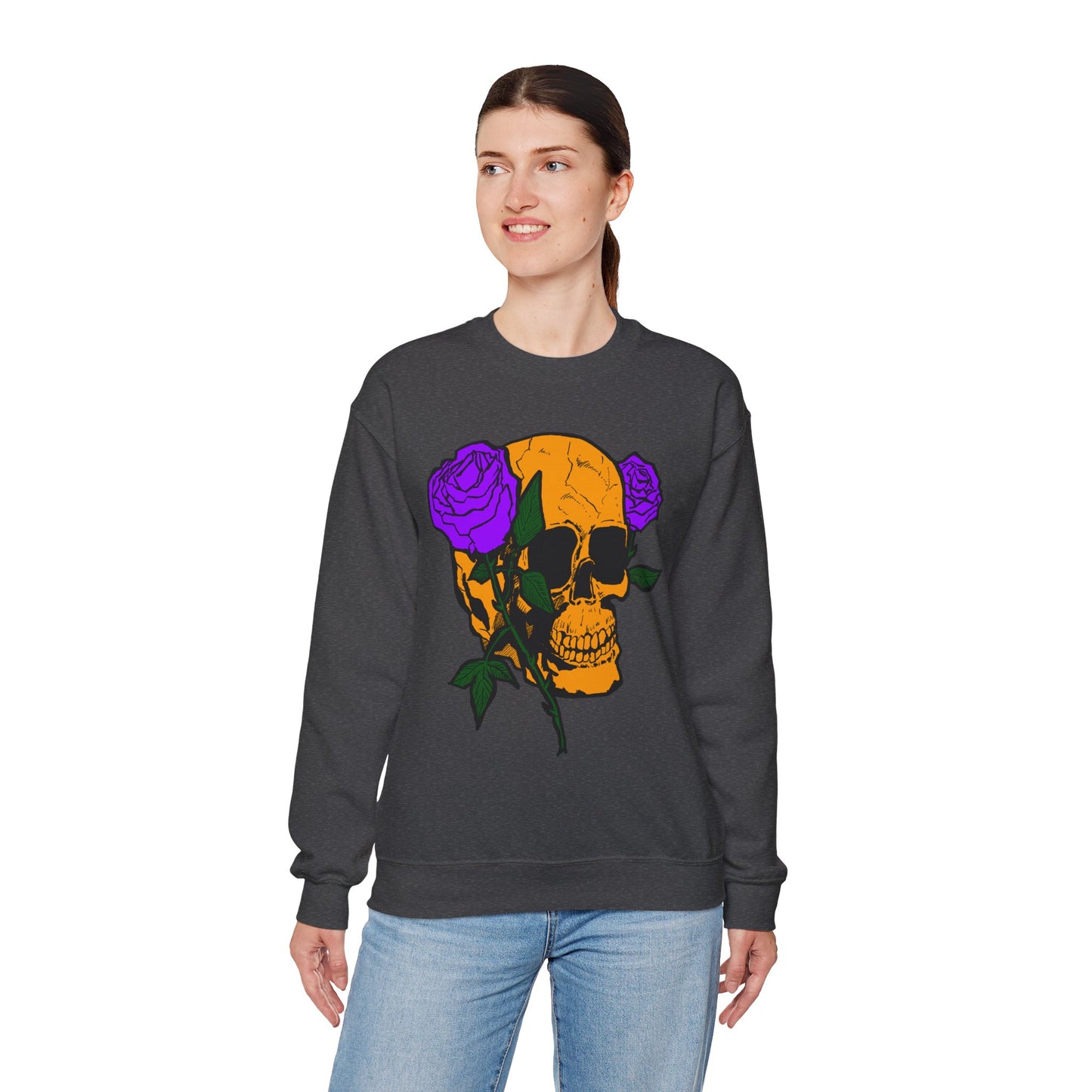 Skull & Roses Sweatshirt - Unisex Heavy Blend™ Crewneck