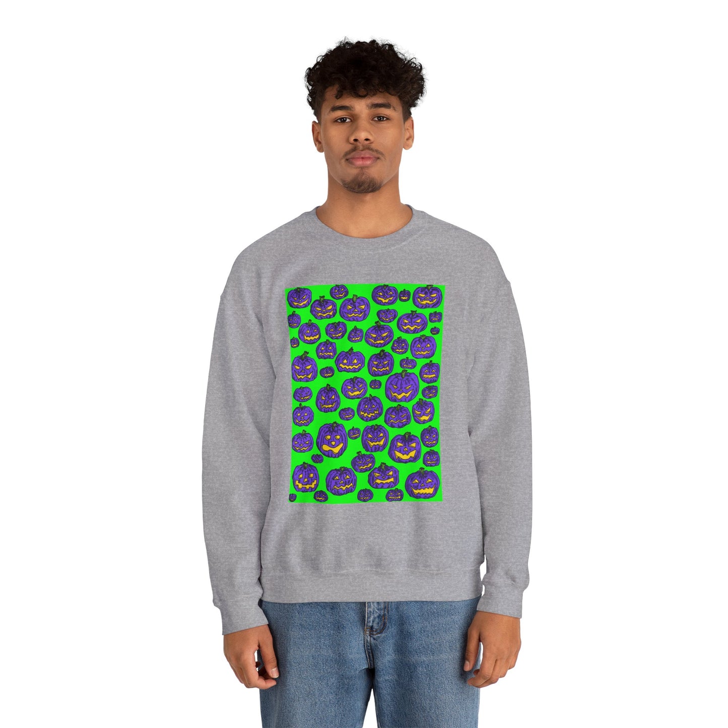 Halloween Pumpkin Crewneck Sweatshirt