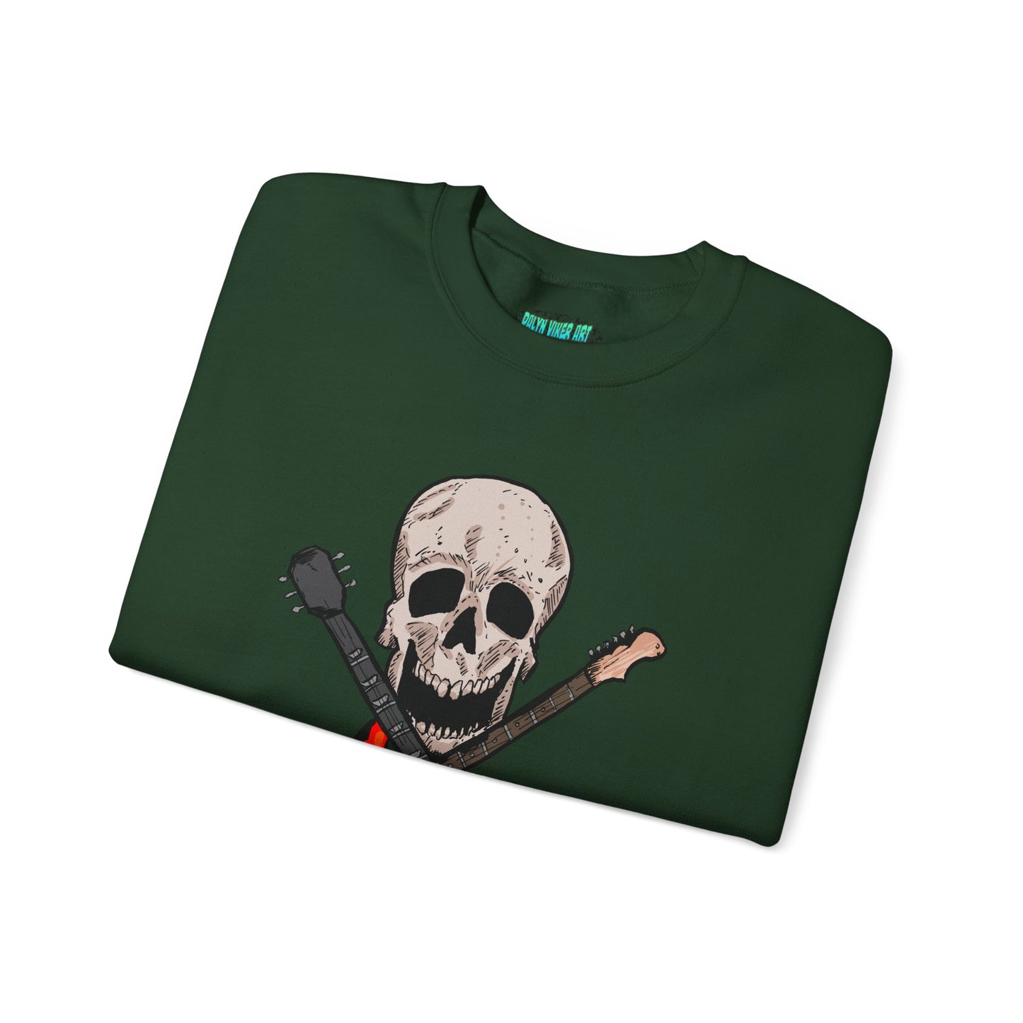 Skull and Guitar Crewneck Sweatshirt
