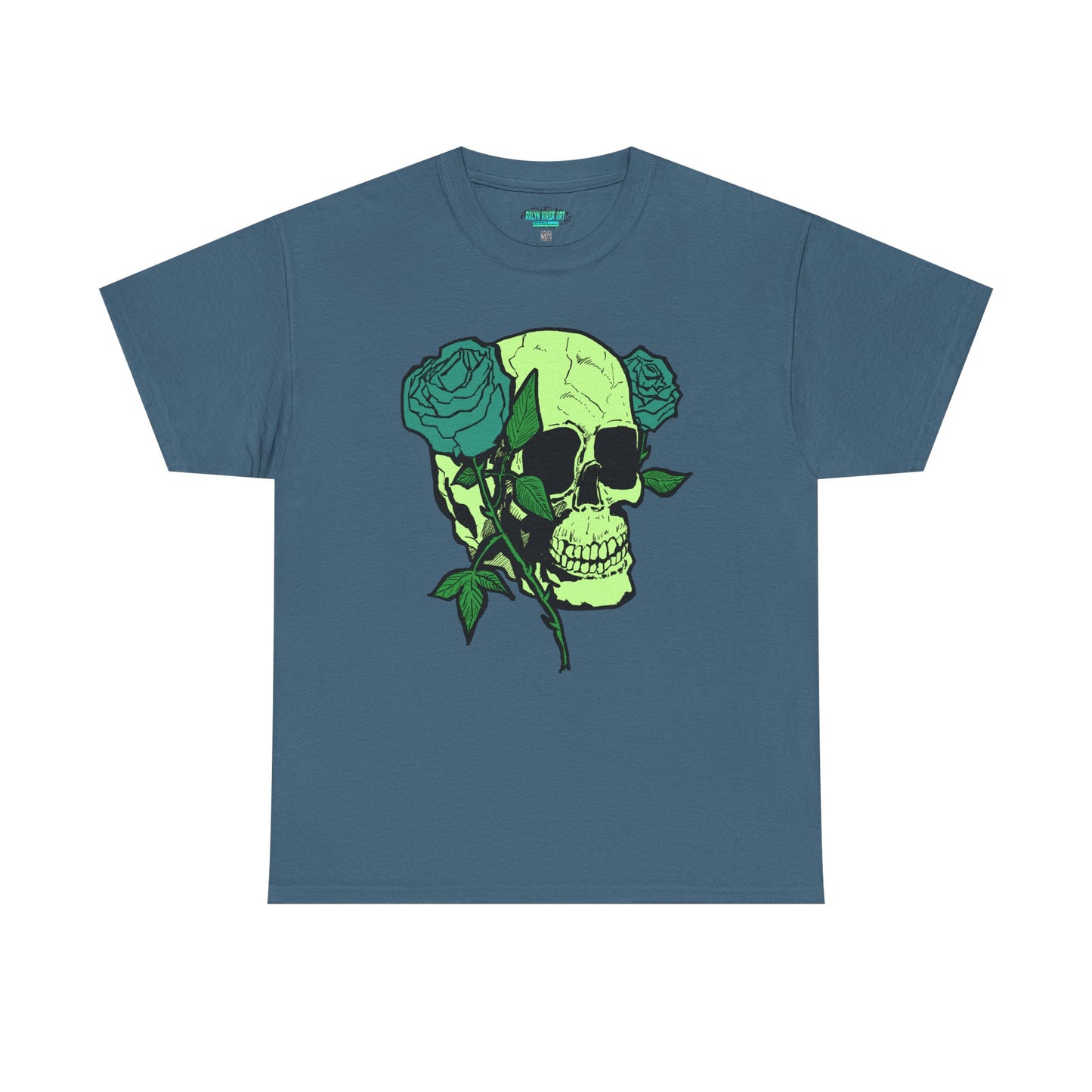 Skull & Rose Graphic Tee - Unisex Heavy Cotton Shirt