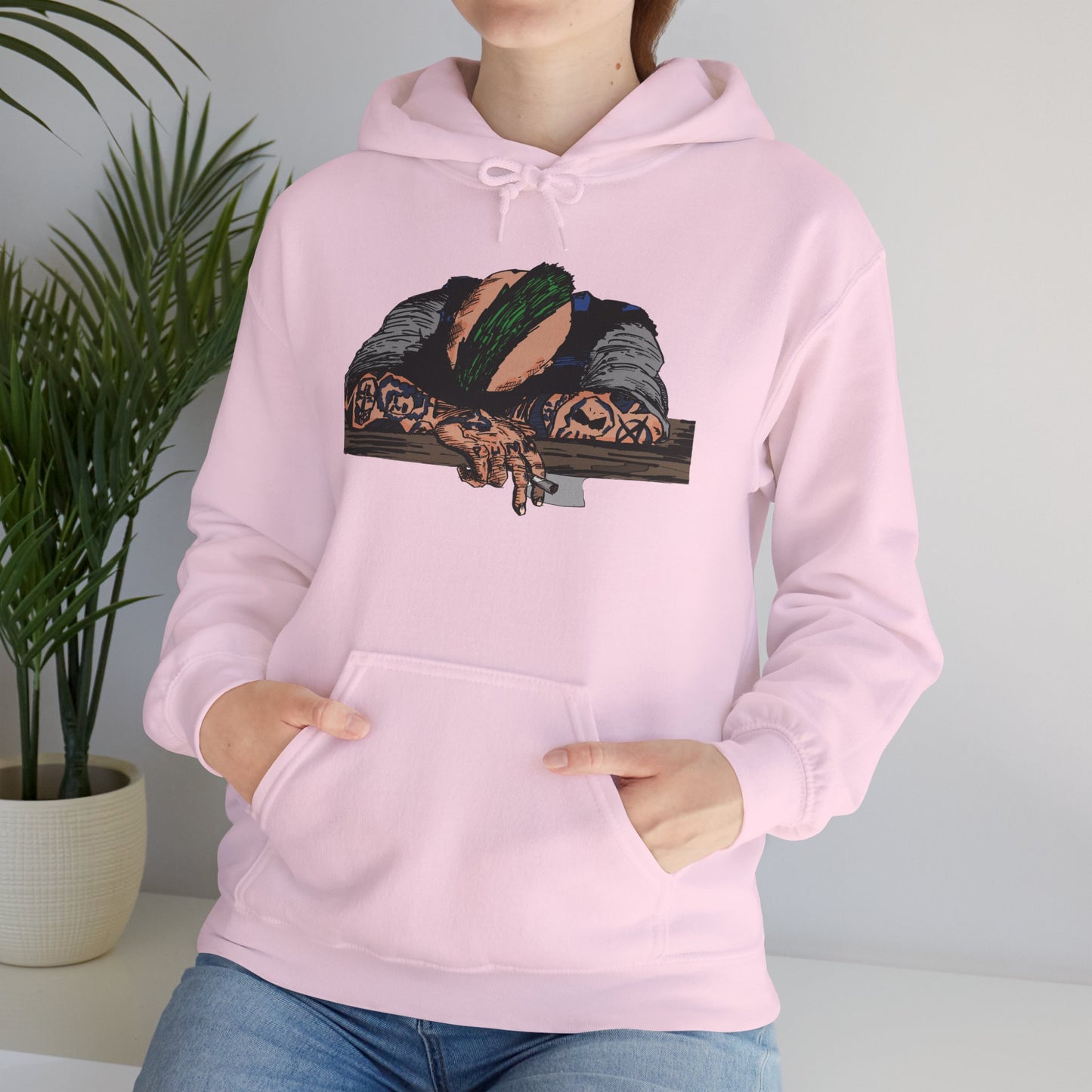 Punk and Done Color Unisex Hooded Sweatshirt, Cozy Streetwear, Unique Gift for Art Lovers, Casual Lounge Wear, Perfect for Fall Fashion