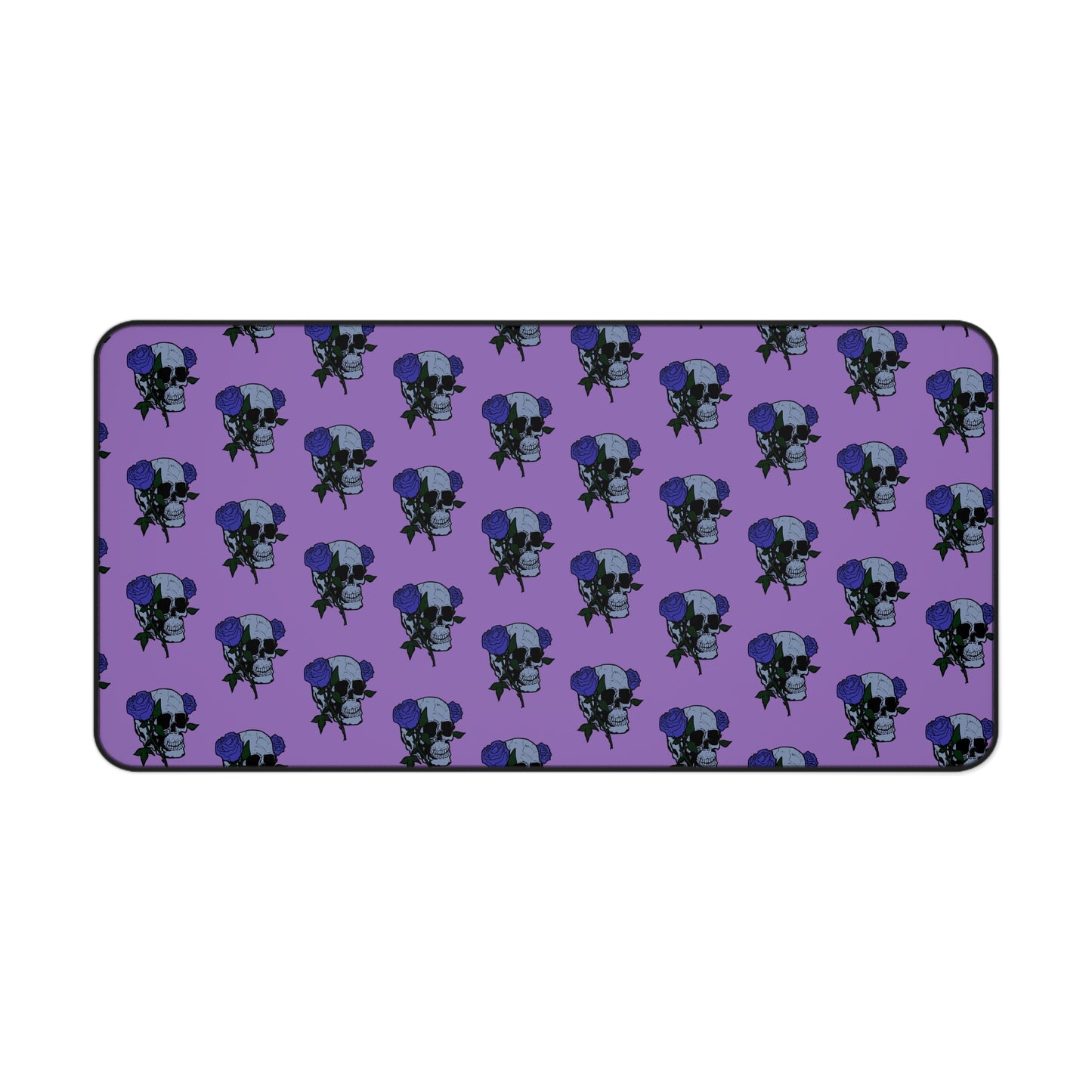 Purple Midnight Skull Desk Mat, Office Decor, Gamer Gift, Unique Workspace Accessory, Halloween Decor, Stylish Mouse Pad