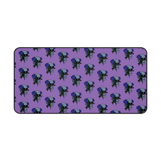 Purple Midnight Skull Desk Mat, Office Decor, Gamer Gift, Unique Workspace Accessory, Halloween Decor, Stylish Mouse Pad