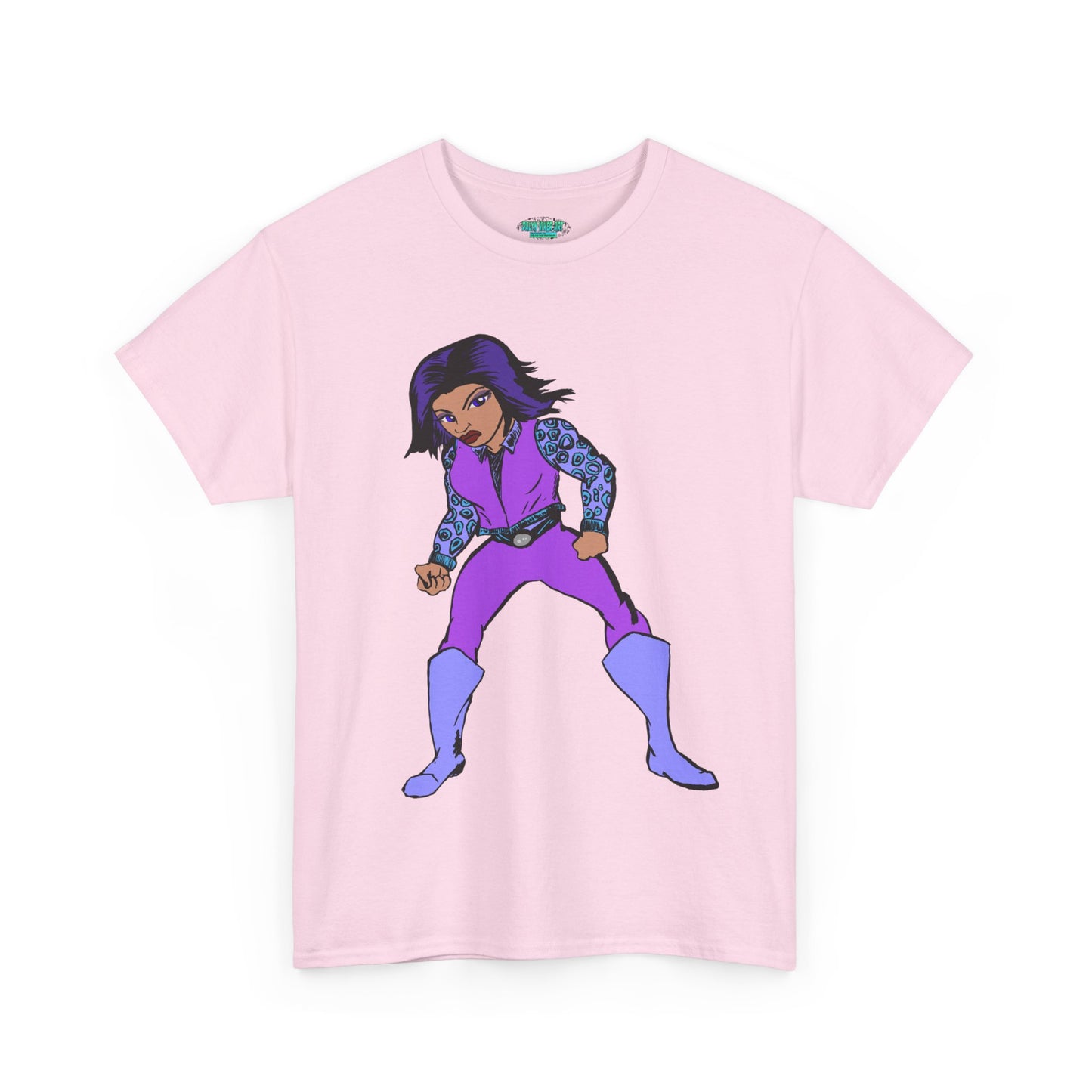 Retro Cartoon Hero Woman Character Unisex Heavy Cotton Tee, Vintage Graphic Tee, Fun T-Shirt, Gift for Fans, Casual Wear, Everyday Tee