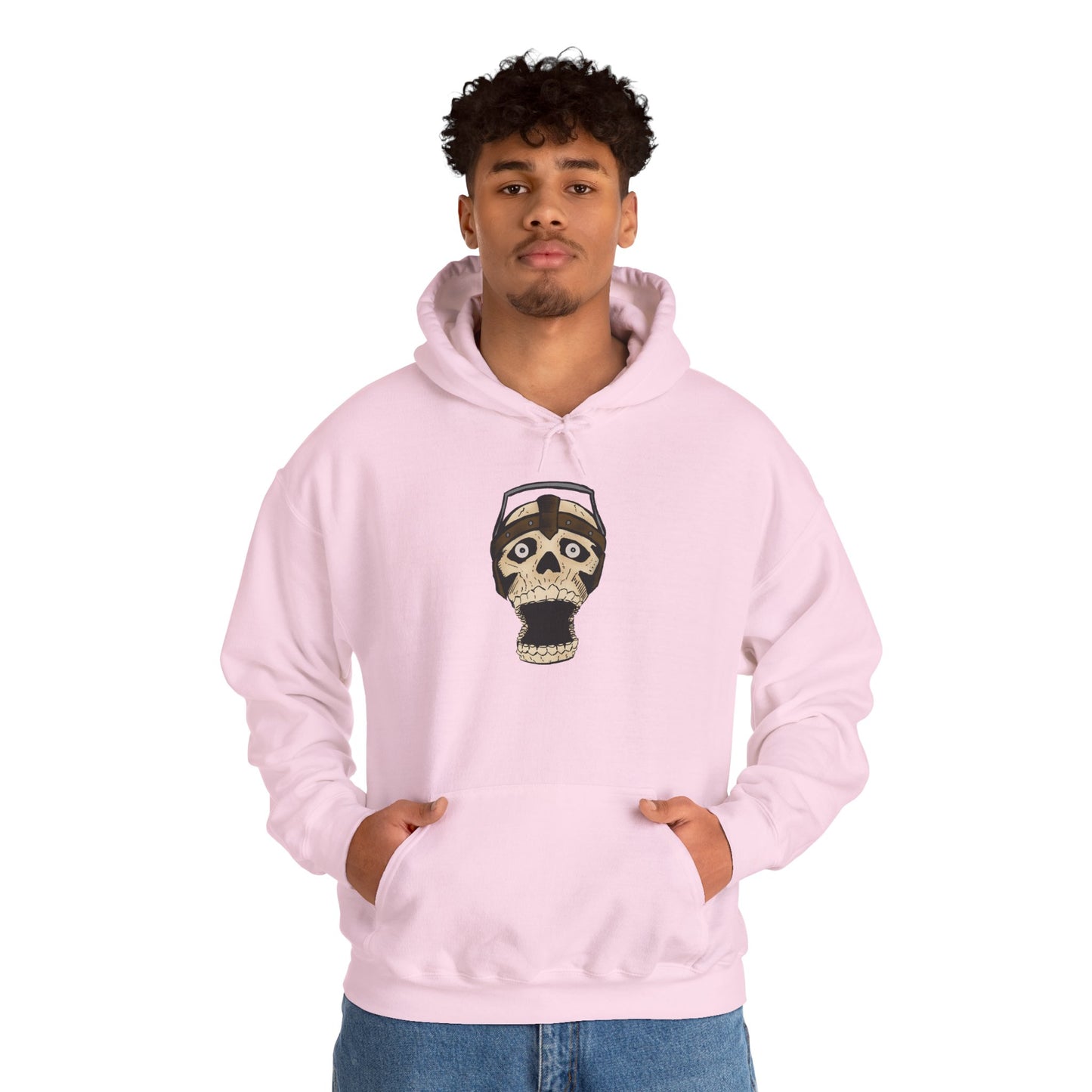 Screaming Skull Graphic Hoodie, Unisex Heavy Blend Sweatshirt, Cozy Casual Wear, Gift for Halloween, Unique October Fashion, Everyday Comfort