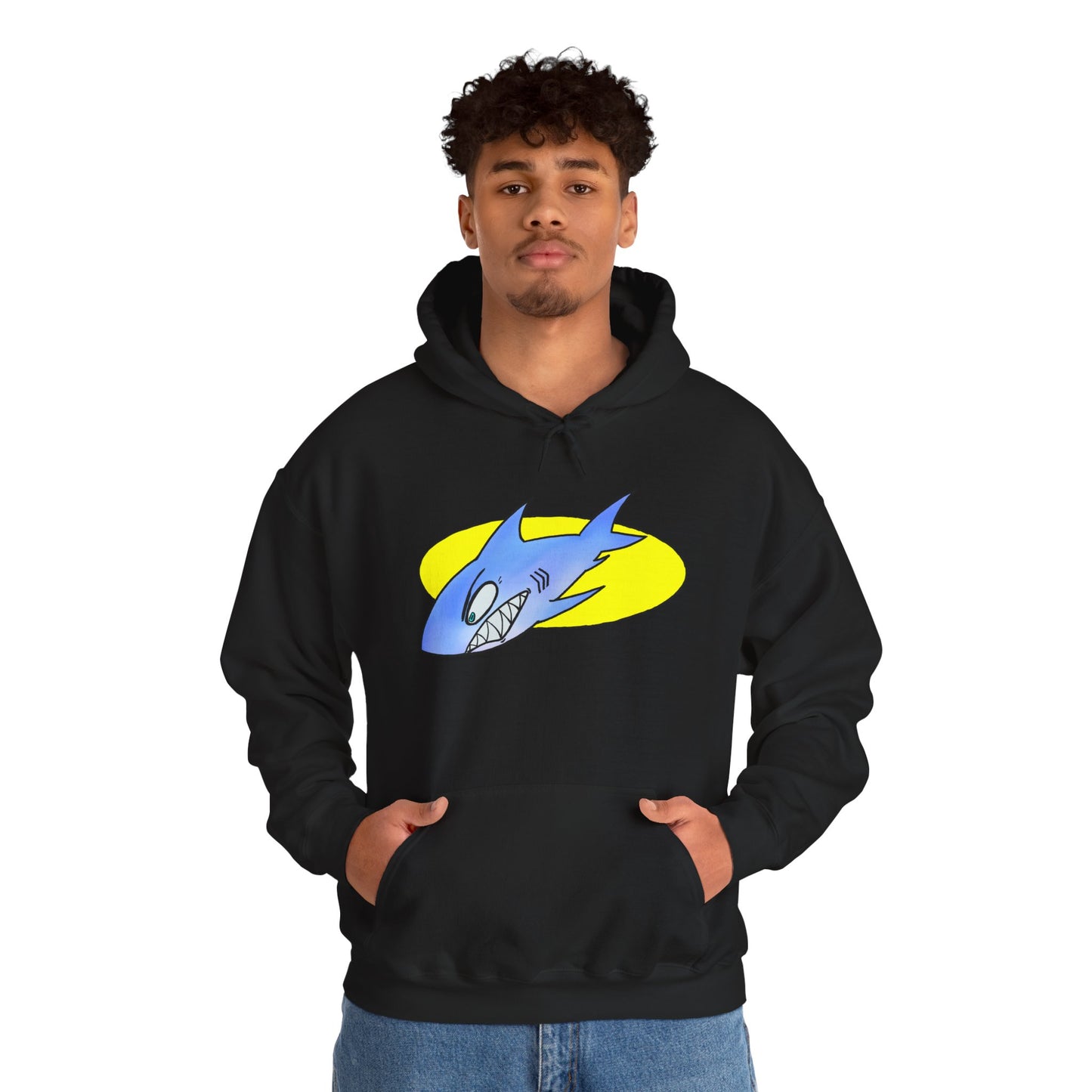 Cool Shark Graphic Hoodie - Unisex Heavy Blend Sweatshirt for Ocean Lovers, Gift for Men and Women, Beach Vibes, Casual Wear, Unique Design