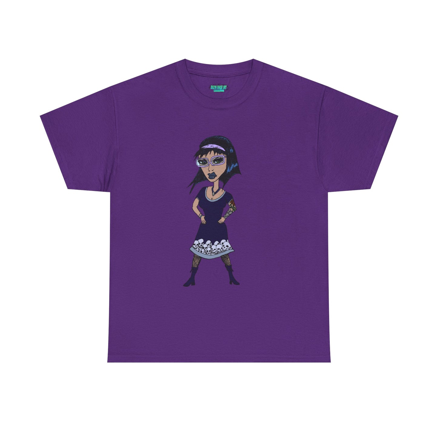 Gothic Doll T-Shirt — Retro Vampire Girl Graphic Tee