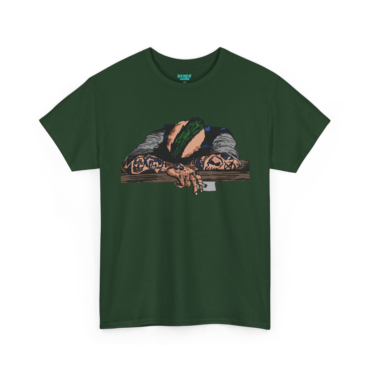 Punk and Done Stylish Unisex Heavy Cotton Tee with Artistic Print, Casual Tee, Graphic T-Shirt, Gift for Art Lovers, Everyday Wear, Unique Art Apparel