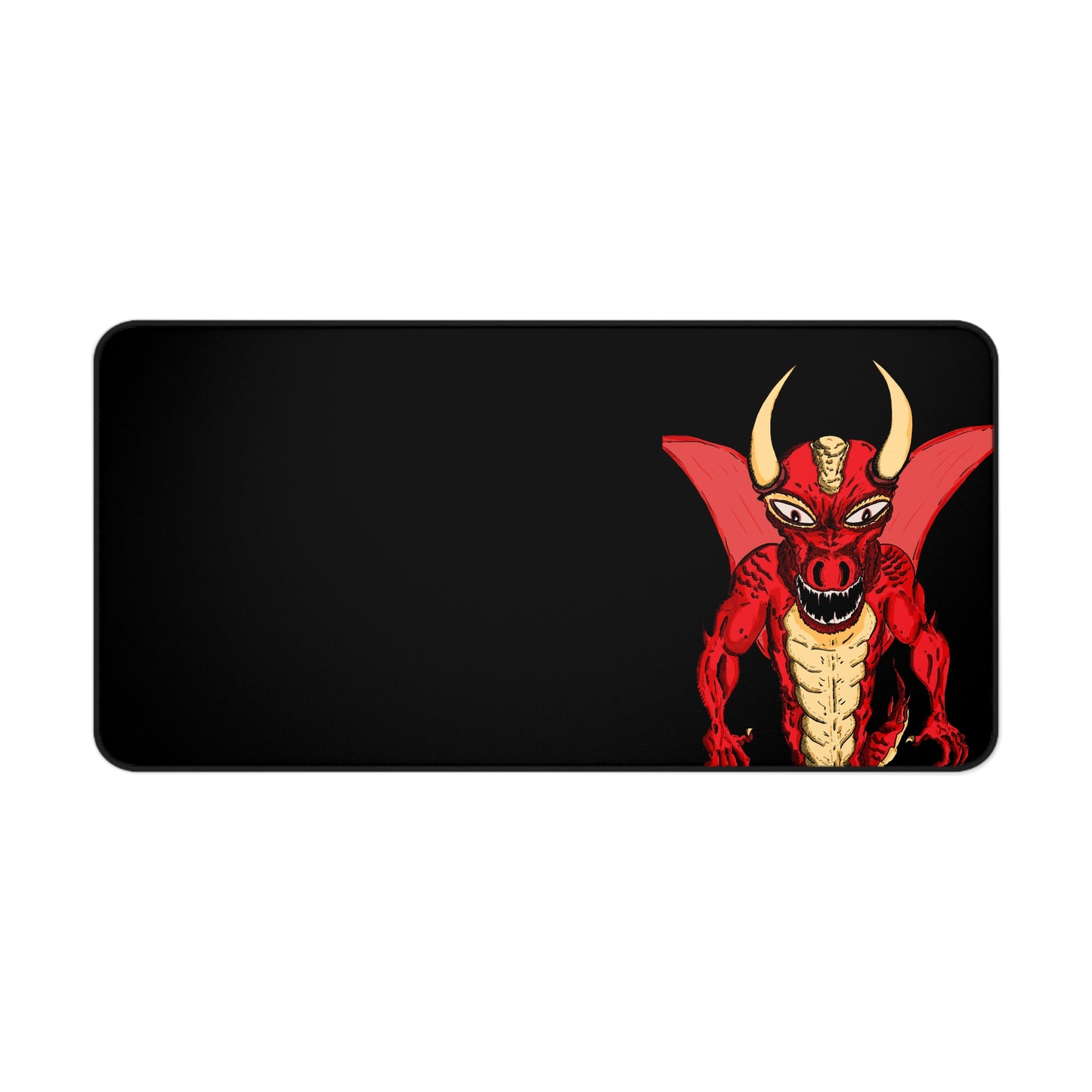 Demonic Dragon Desk Mat, Unique Gaming Mouse Pad, Office Decor, Dragon Illustration, Gift for Gamers, Halloween Decoration