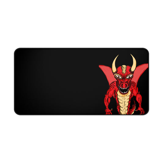 Demonic Dragon Desk Mat, Unique Gaming Mouse Pad, Office Decor, Dragon Illustration, Gift for Gamers, Halloween Decoration