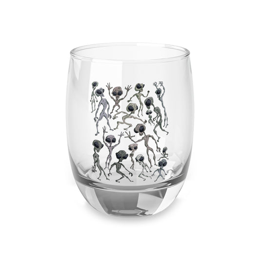 Alien Dance Party Whiskey Glass - Unique Barware for Housewarming, Parties, Decor, Men’s Gifts, Sci-Fi Lovers