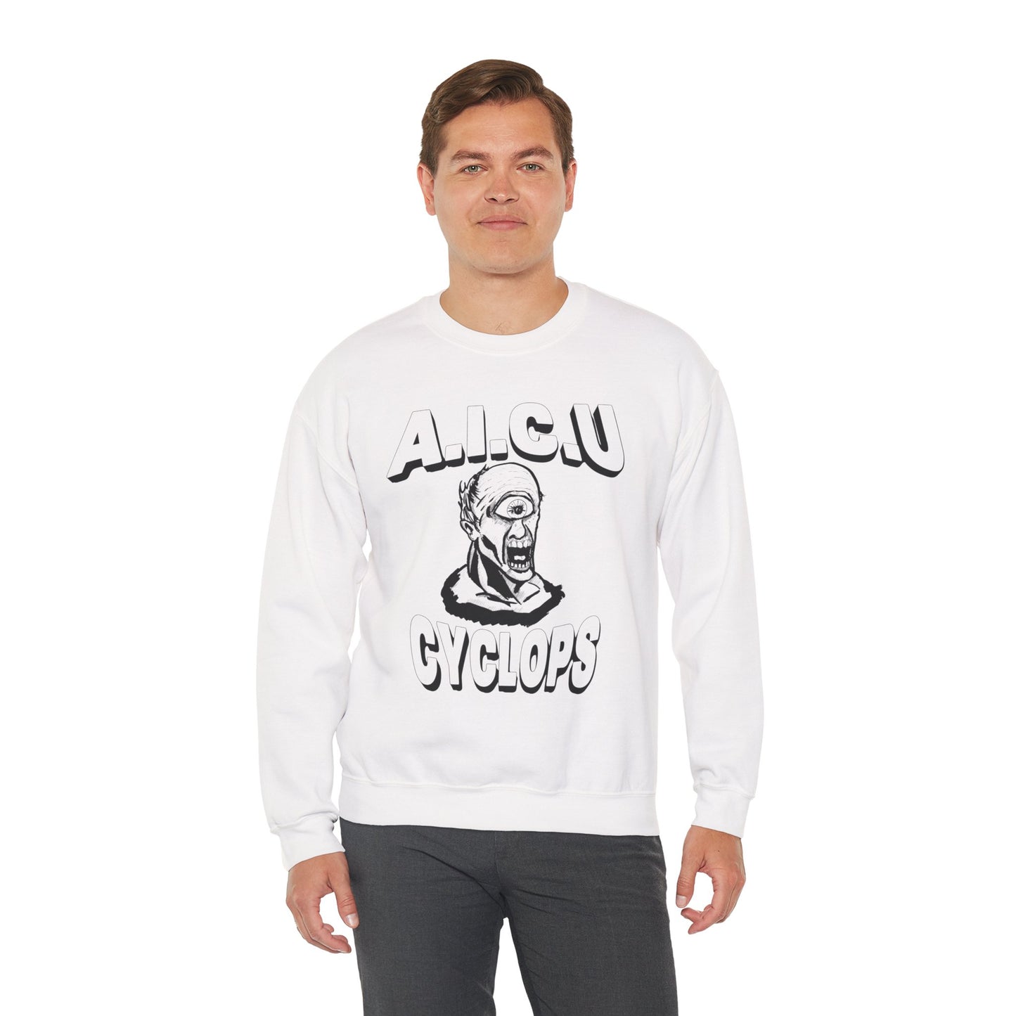 Vintage AICU Cyclops Crewneck Sweatshirt for Unique Style