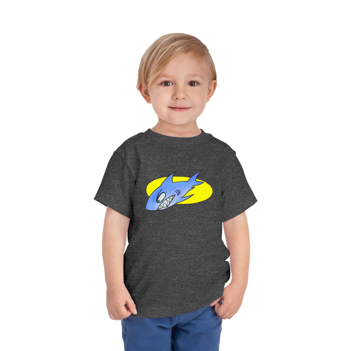 Toddler Shark Tee — Cute Blue Shark Graphic Kids Shirt