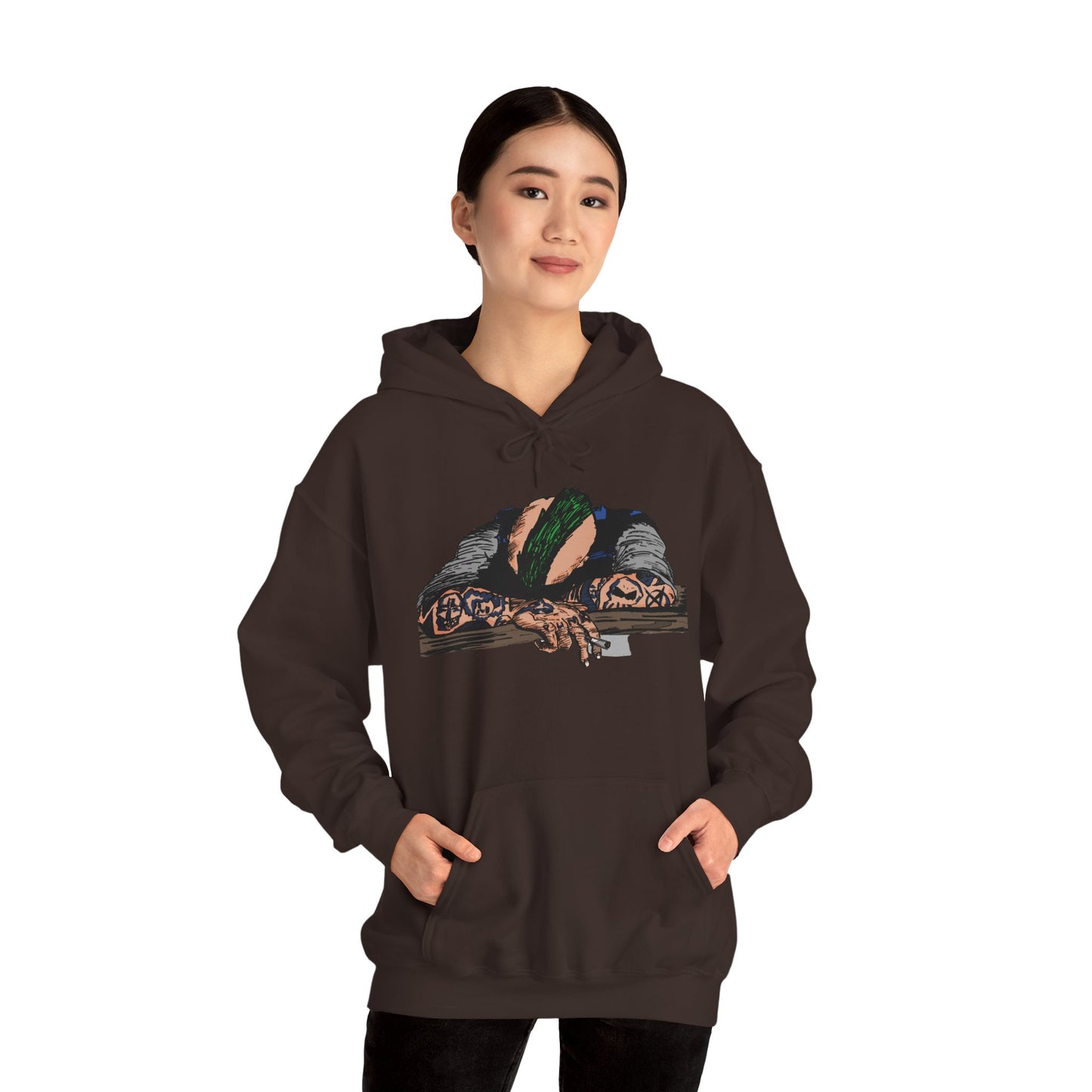 Punk and Done Color Unisex Hooded Sweatshirt, Cozy Streetwear, Unique Gift for Art Lovers, Casual Lounge Wear, Perfect for Fall Fashion