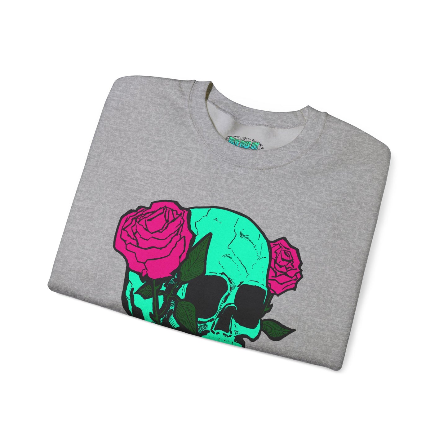 Skull and Roses Crewneck Sweatshirt for Trendsetters