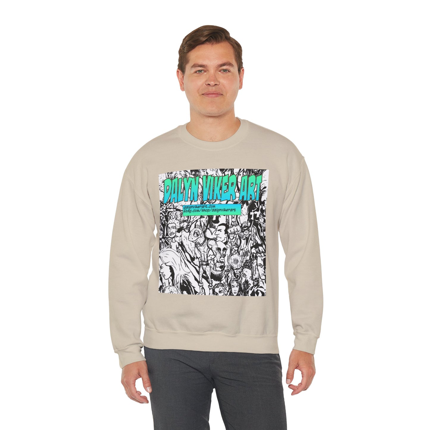 Graphic Art Crewneck Sweatshirt - Dalyan Viker Art Edition