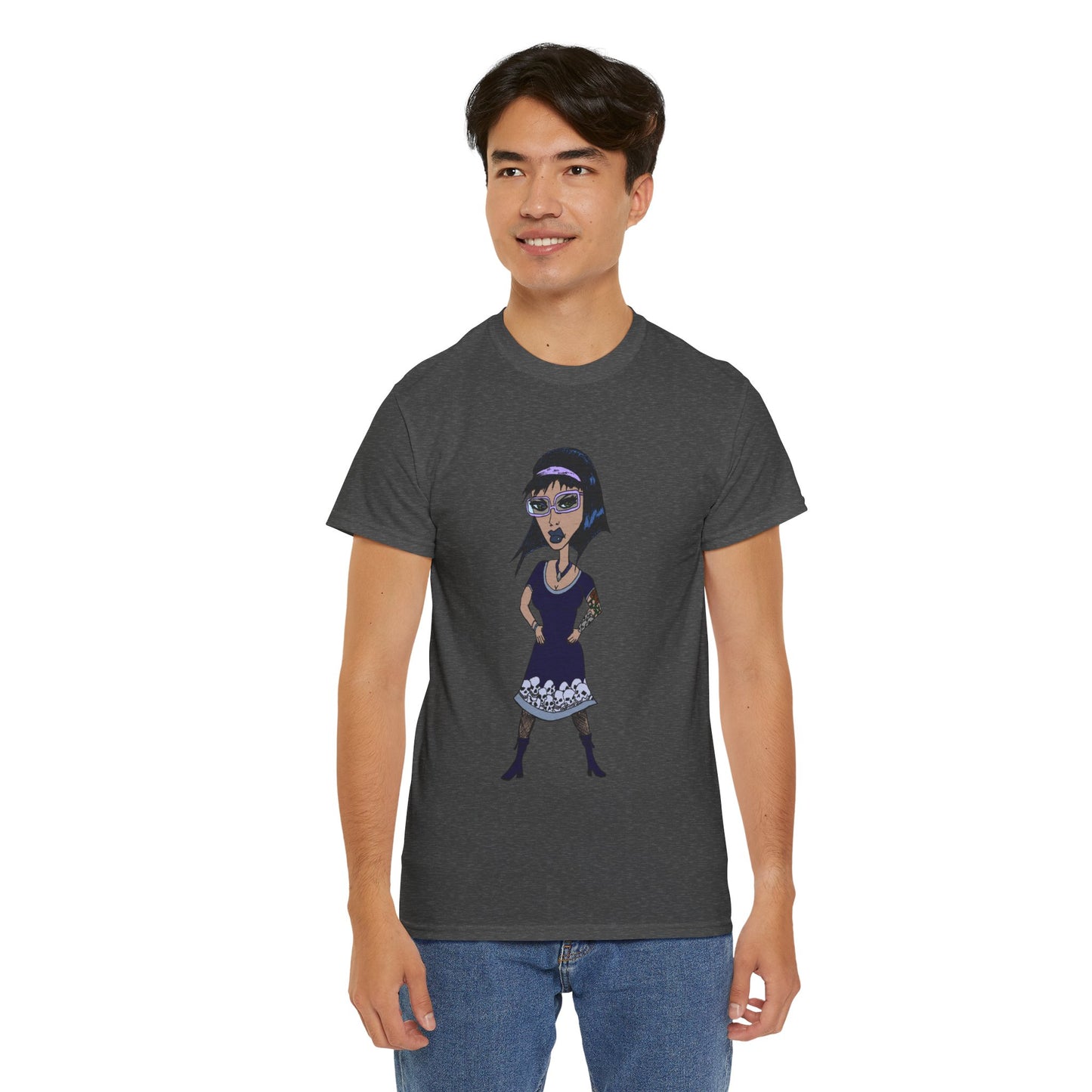 Gothic Doll T-Shirt — Retro Vampire Girl Graphic Tee
