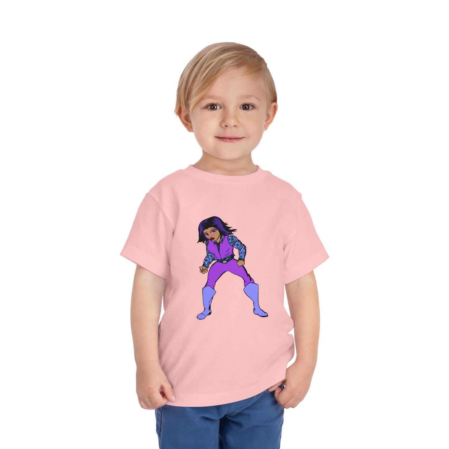 Toddler Tee — Purple Superstar Heroine Graphic Shirt
