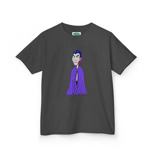 Kids Vampire T-Shirt — Cute Purple Dracula Tee for Halloween