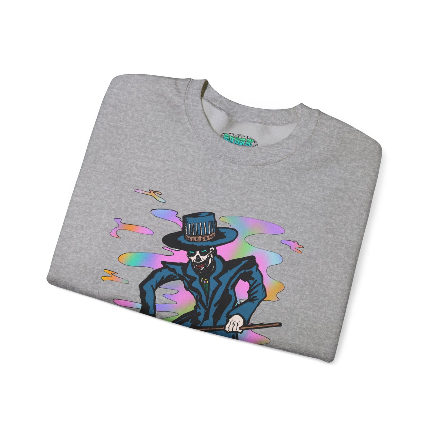 Vibrant Voodoo Graphic Crewneck Sweatshirt - Unisex Halloween Vibe