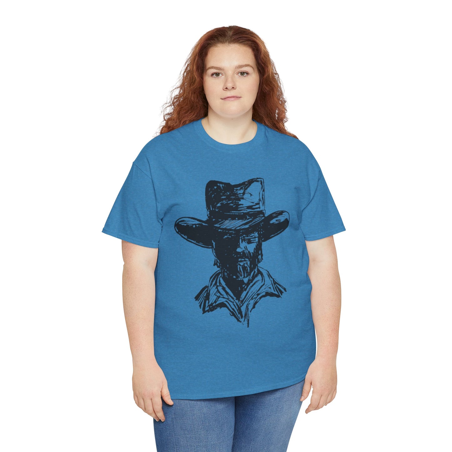 Rustic Cowboy Graphic Unisex Heavy Cotton Tee