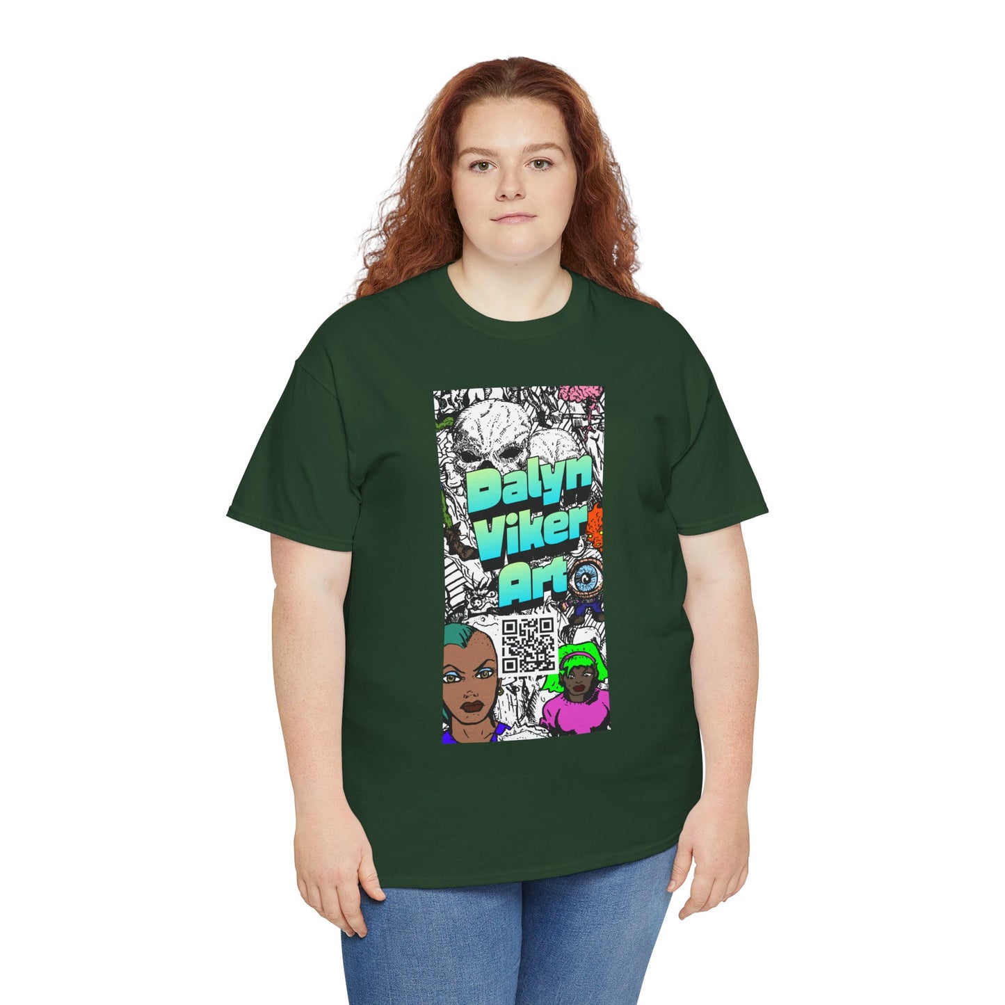 Graphic Art T-Shirt — "Dalyn Viker Art" Vertical Collage Tee