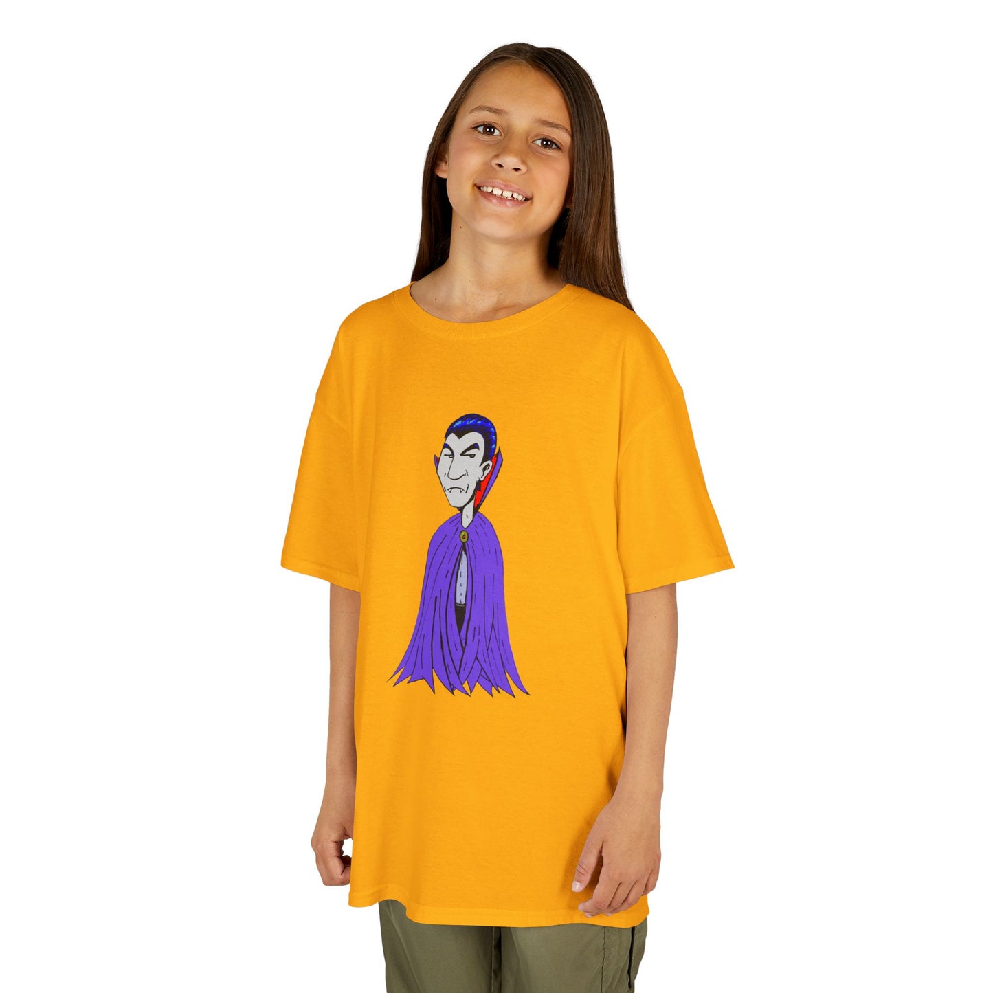 Kids Vampire T-Shirt — Cute Purple Dracula Tee for Halloween