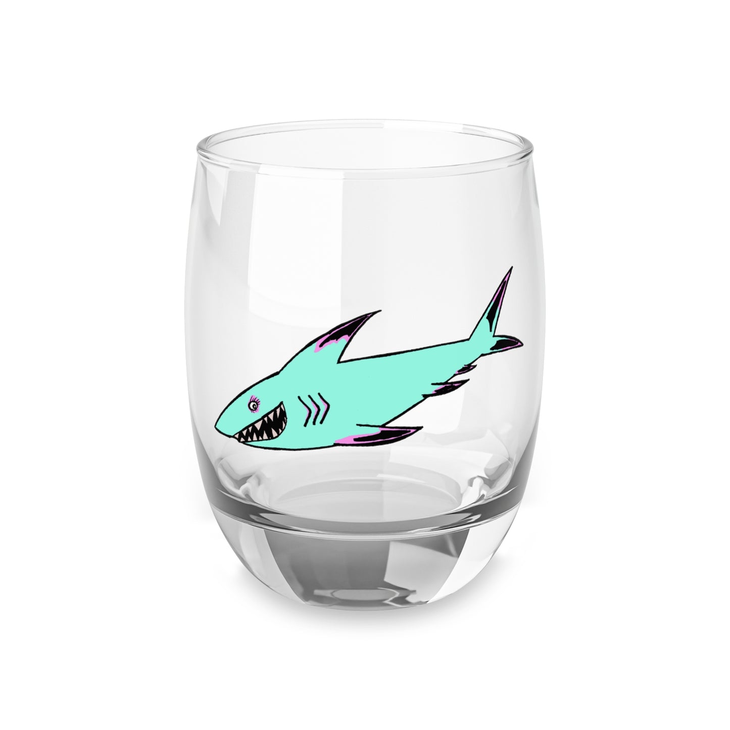Shark-Themed Whiskey Glass, Unique Gift for Whiskey Lovers, Fun Glassware for Parties, Cool Barware for Celebrations