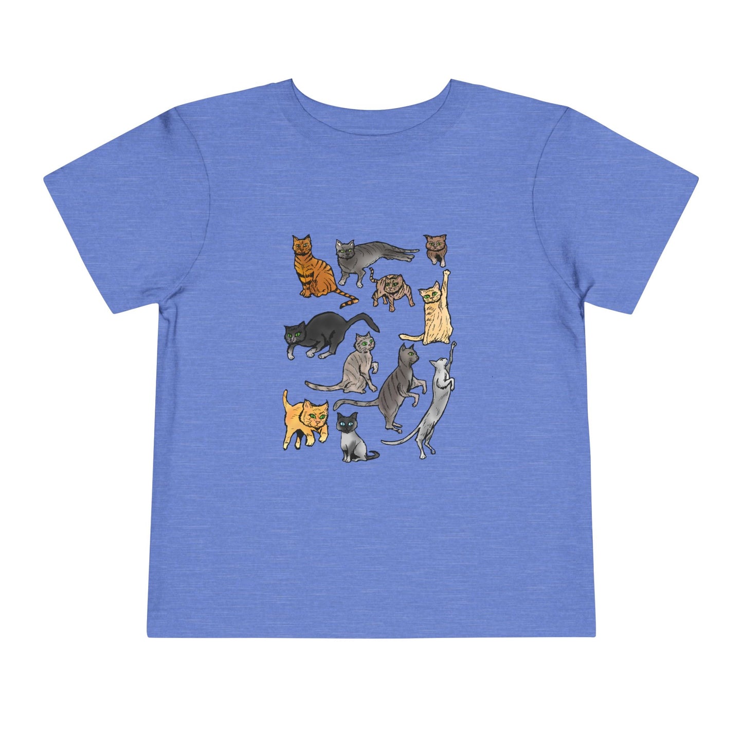 Toddler Tee — Playful Cat Pack Graphic Shirt for Kids