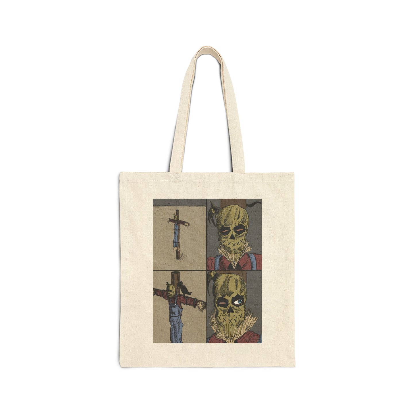 Scarecrow Awakening Cotton Canvas Tote Bag