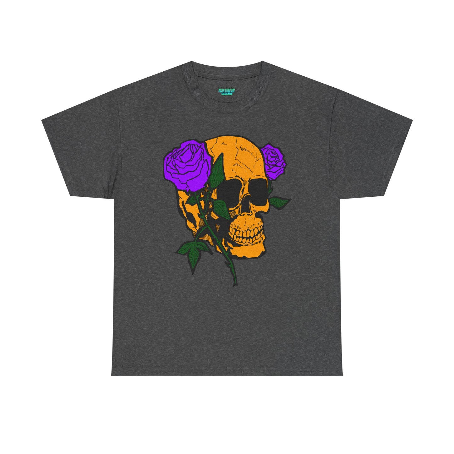 Skull and Roses Unisex Tee, Gothic Aesthetic Shirt, Vintage Graphic T-Shirt, Streetwear Essentials, Edgy Casual Wear