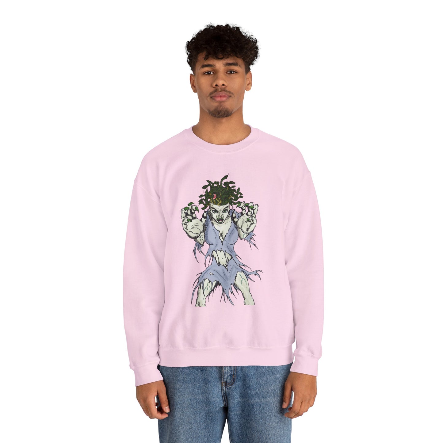 Medusa Inspired Unisex Heavy Blend Crewneck Sweatshirt