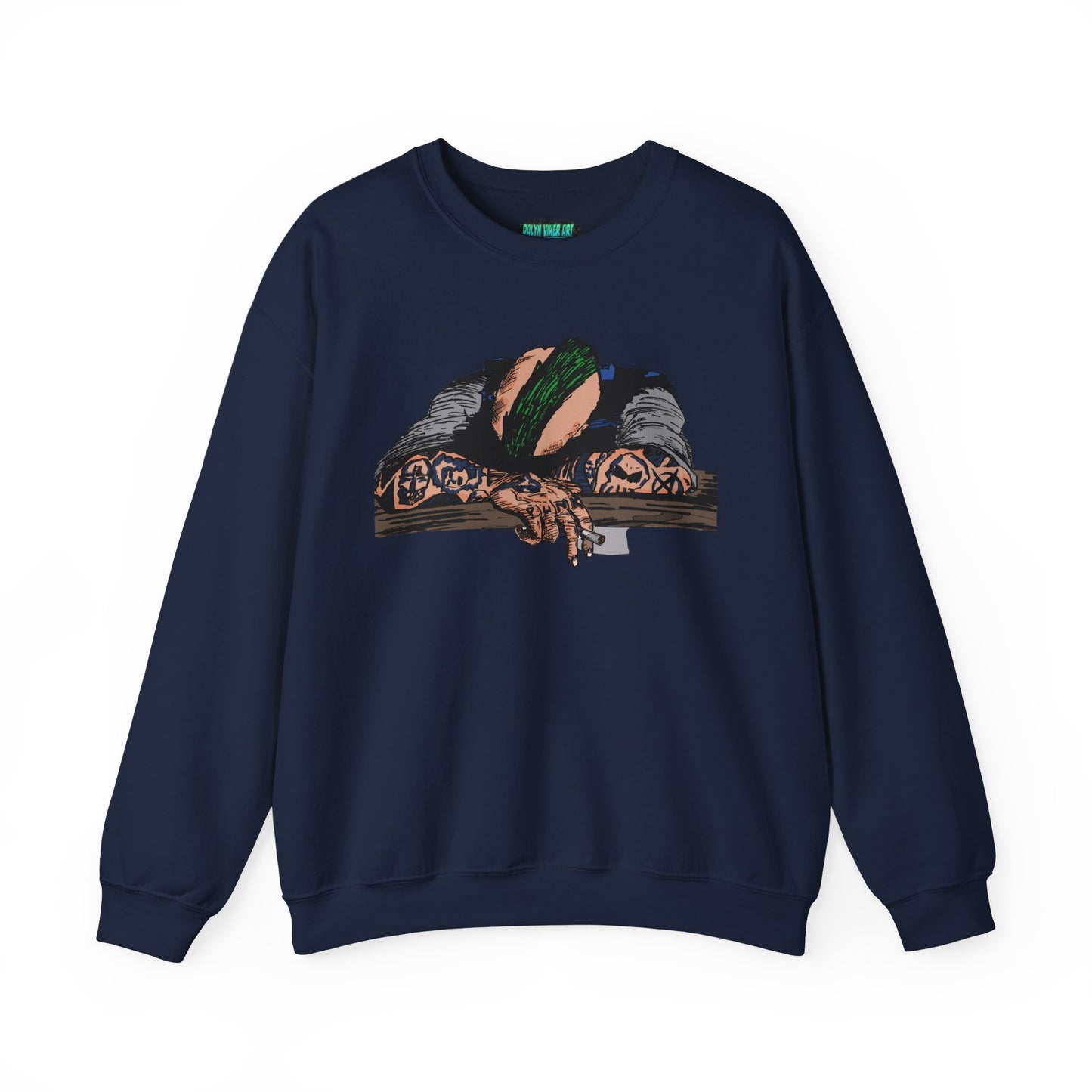 Punk and Done Artistic Unisex Crewneck Sweatshirt - Cozy Vibes