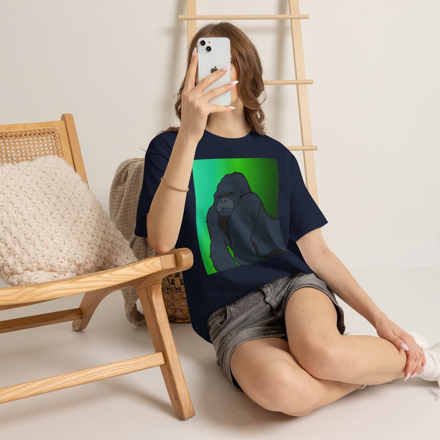 Gorilla Portrait Tee – Graphic Ape Illustration T-Shirt