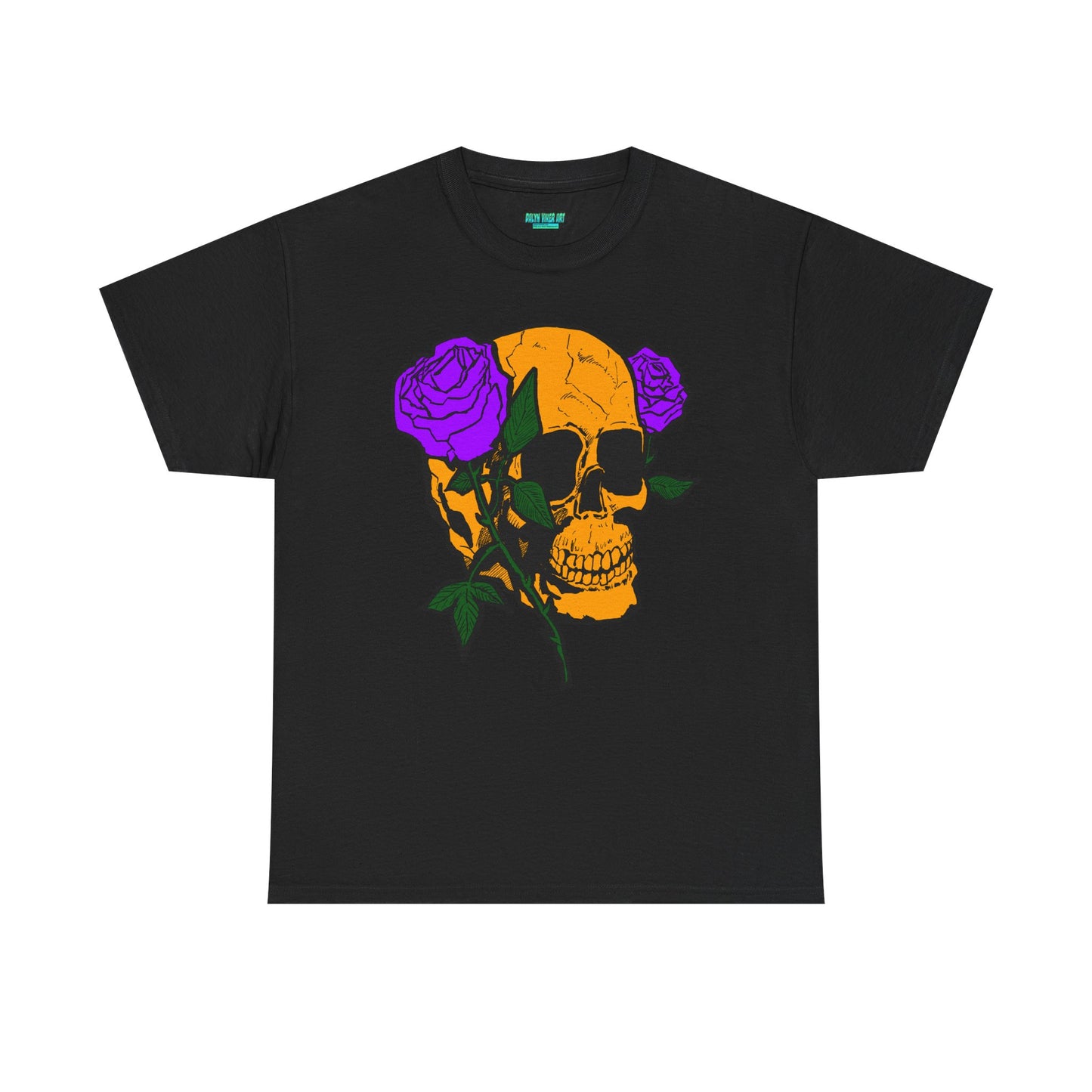 Skull and Roses Unisex Tee, Gothic Aesthetic Shirt, Vintage Graphic T-Shirt, Streetwear Essentials, Edgy Casual Wear