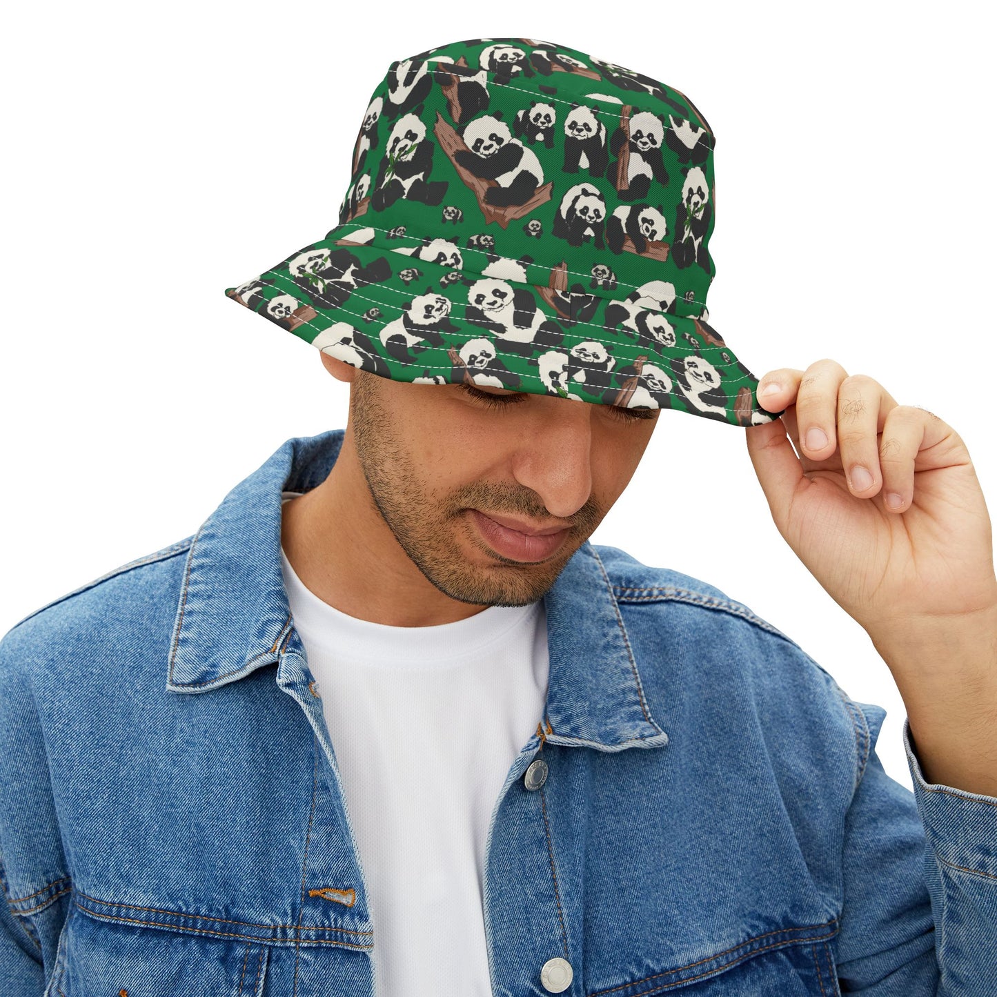 Panda Print Bucket Hat for Nature Lovers, Trendy Summer Accessory, Perfect for Beach Days, Festivals, and Outdoor Adventures