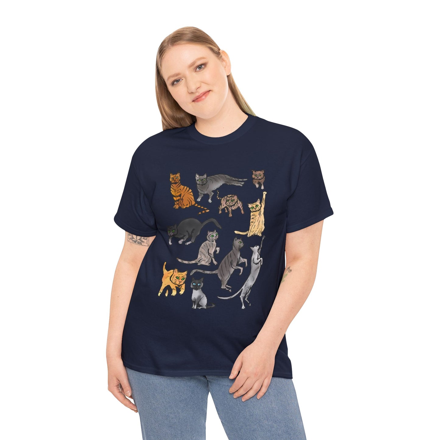 Cats Collage T-Shirt — Cute Cat Illustration Tee for Cat Lovers