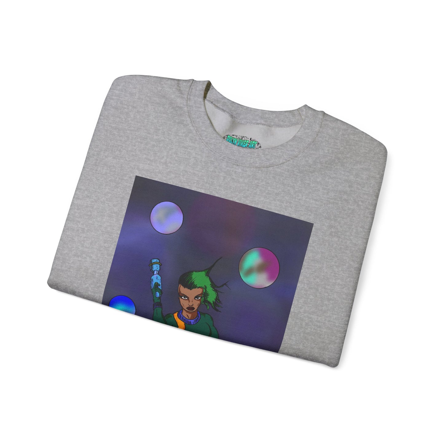 Cosmic Character Crewneck Sweatshirt – Fun, Unisex Design for Casual Style
