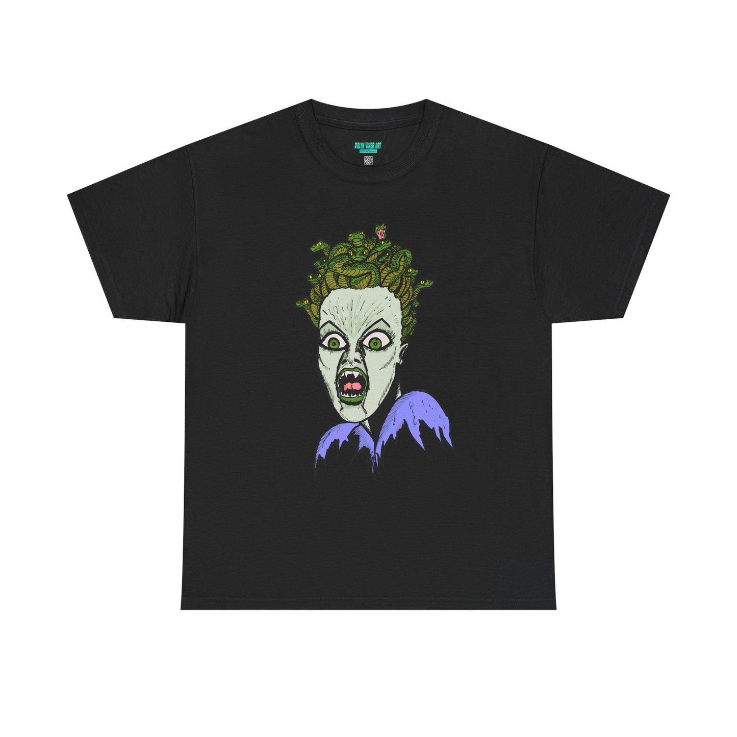 Spooky Medusa Unisex Heavy Cotton Tee - Perfect for Halloween, Horror Fans, Casual Wear, Party Outfits, Graphic Tees