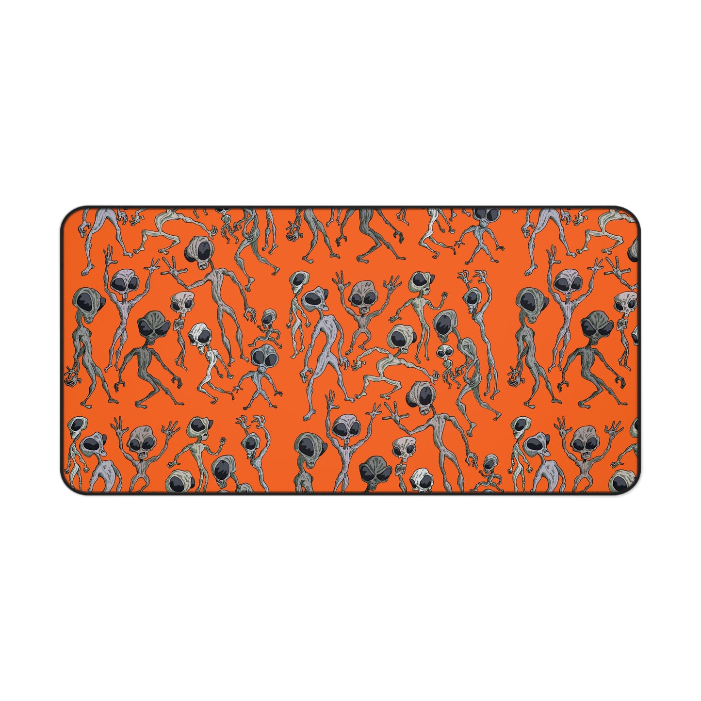 Alien Dance Party Desk Mat - Fun Office Accessory, Alien Decor, Gaming Mat, Unique Gift, Halloween Themed