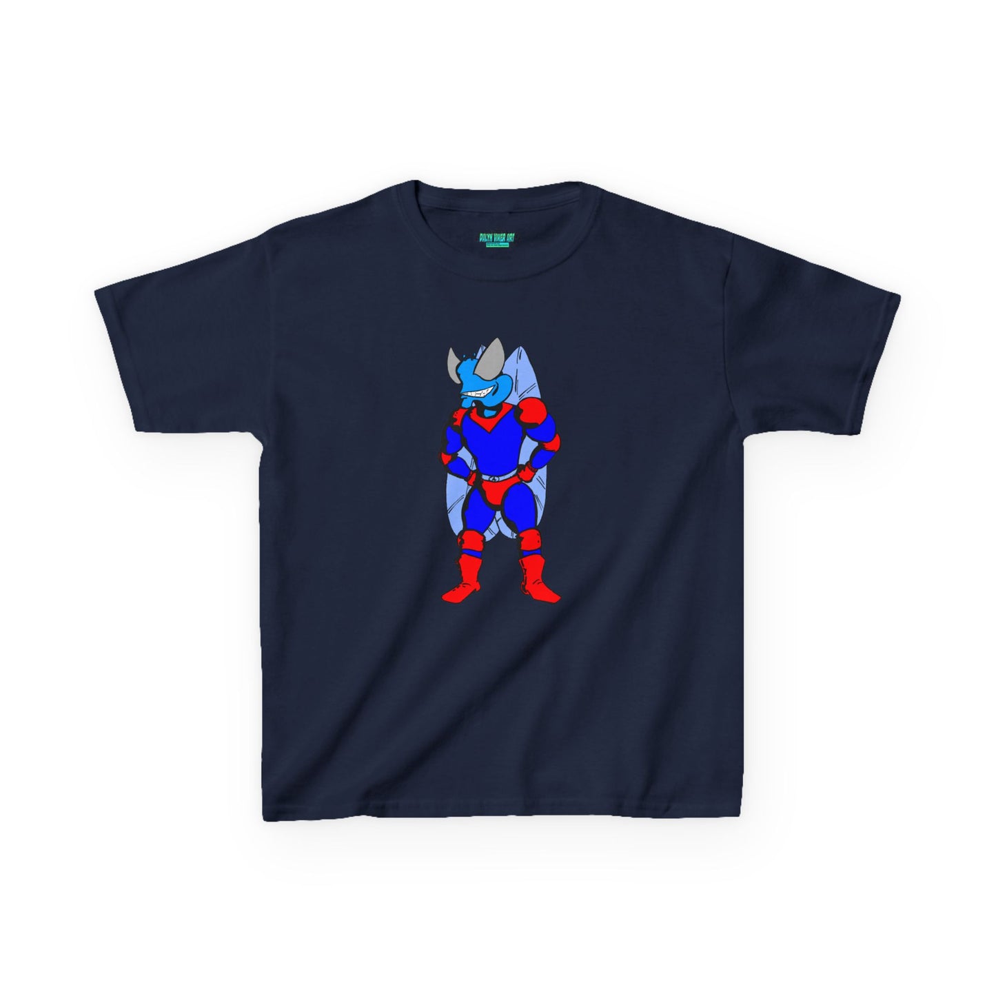 Astro-Fly Kids Superhero T-Shirt — Cute Red & Blue Winged Hero Tee for Boys & Girls