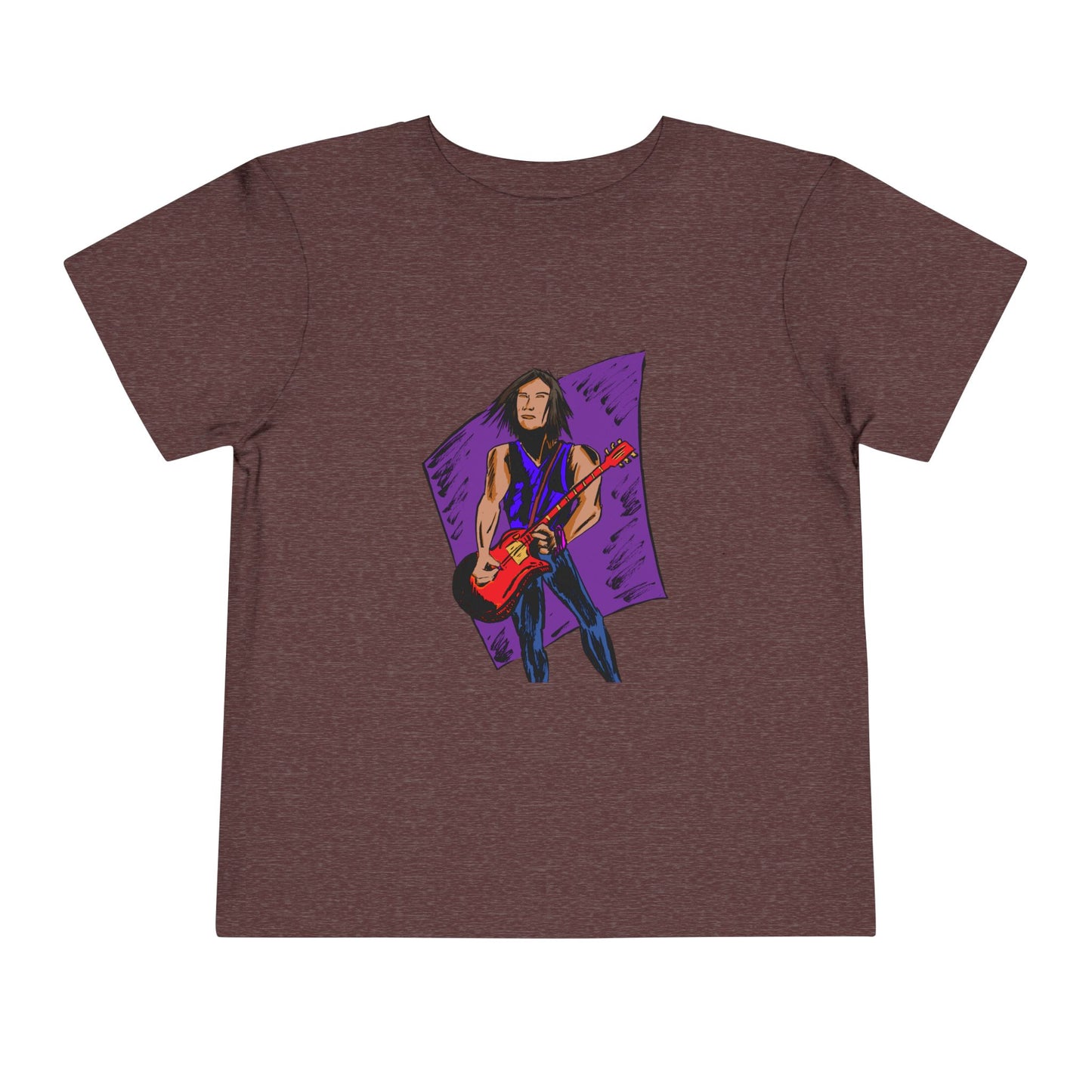 Toddler Tee — Rock Star Guitarist Graphic Kids Shirt