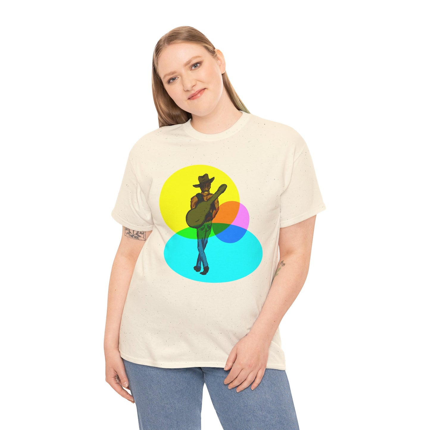 Cowboy Guitar Tee — Colorful Music T‑Shirt
