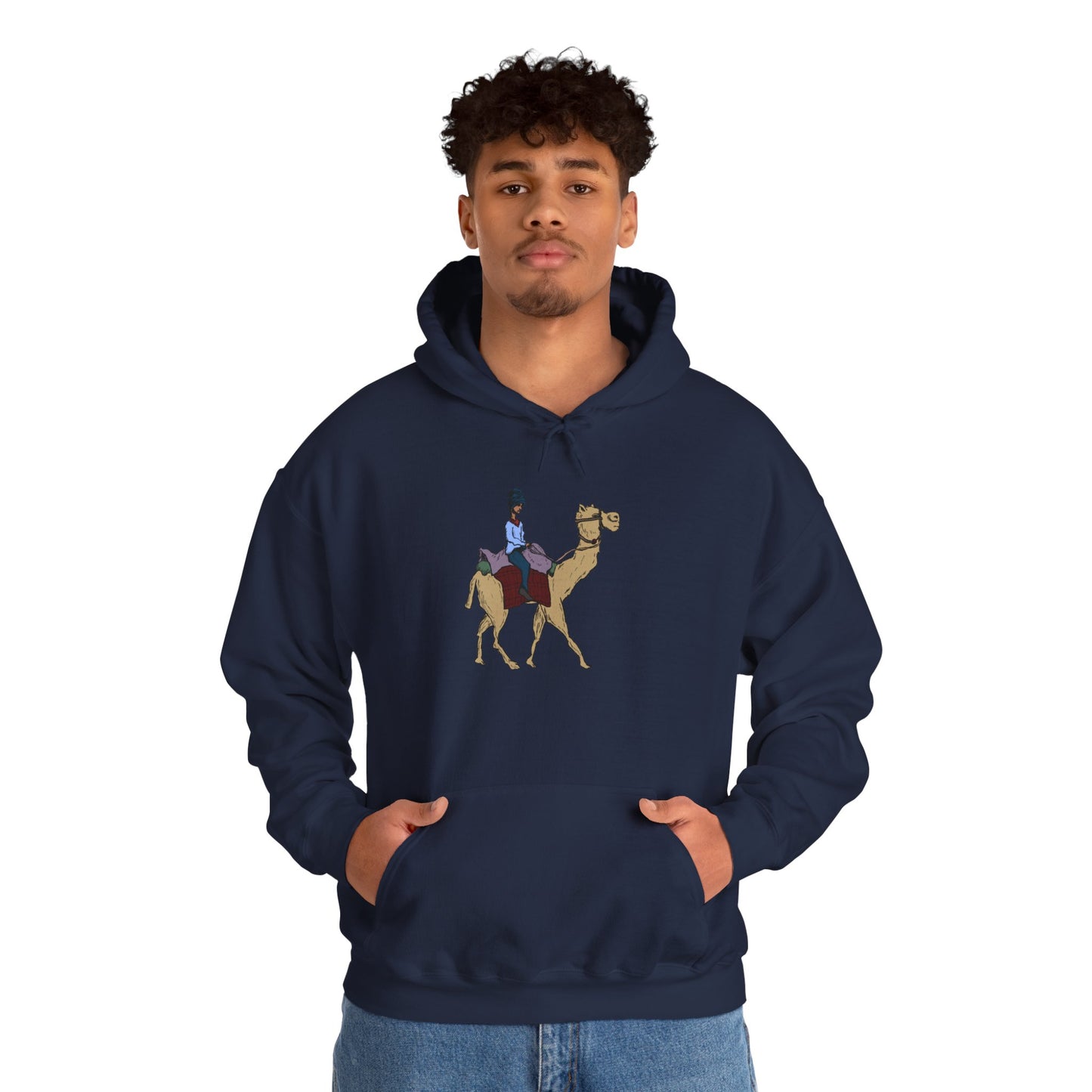 Camel Ride Hoodie, Cozy Unisex Pullover Sweatshirt, Fun Animal Lover Gift, Perfect for Travel & Adventure Enthusiasts