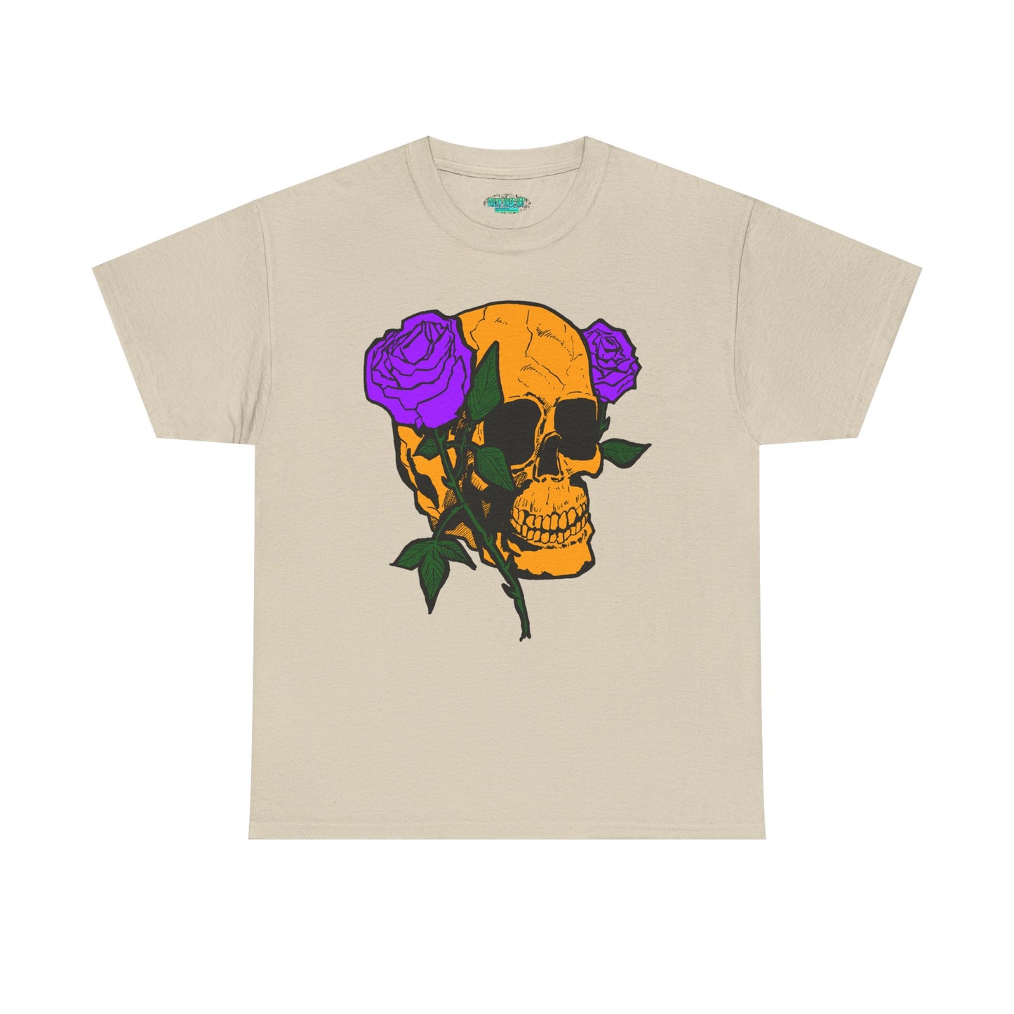Skull and Roses Unisex Tee, Gothic Aesthetic Shirt, Vintage Graphic T-Shirt, Streetwear Essentials, Edgy Casual Wear