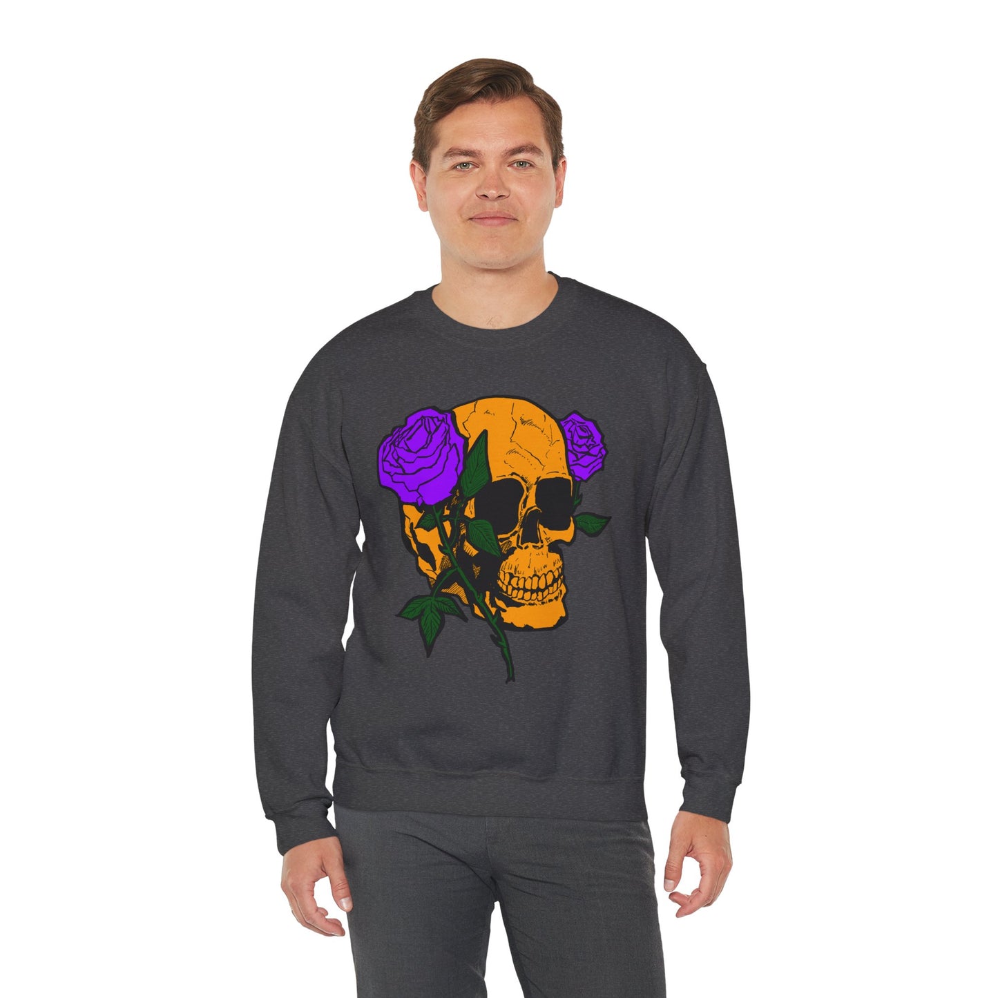 Skull & Roses Sweatshirt - Unisex Heavy Blend™ Crewneck